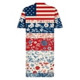 thumbnail image 5 of QUNYINEY Patriotic Women Summer Dresses 2026 Independence Day Midi Plus Size Short Sleeve A Line Dress Loose Fit V-Neck with Pockets Dresses, 5 of 8