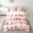 thumbnail image 2 of Feelyou Kawaii Santa Claus Bedding Comforter Set 7pcs, Christmas Snowman Queen Bedding Sets, Reindeer Penguin Animal Reversible Queen Sheet Sets, Lightweight Room Decor, 2 of 7