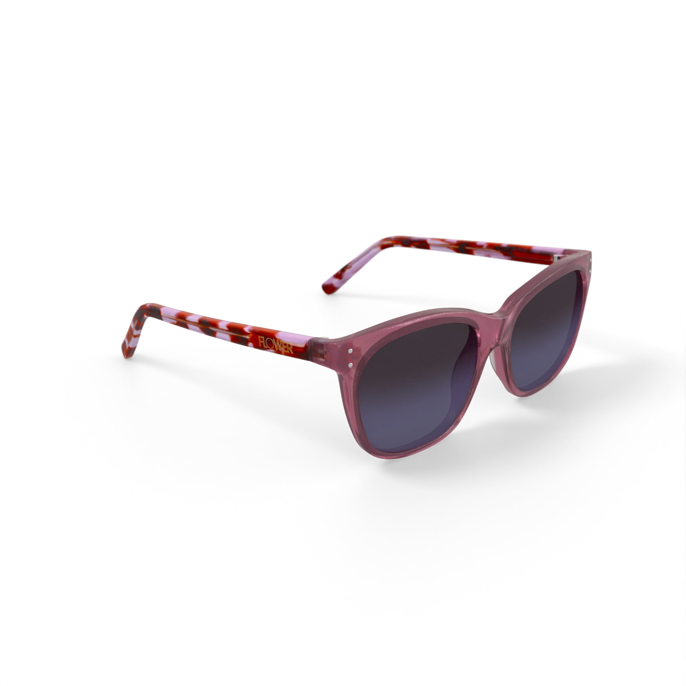 FLOWER Women's Rx'able Fashion Sunglasses, FLR1003 - Sophie, Blush, 55-18-135, with Case