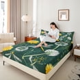 thumbnail image 4 of Castle Fairy Teens Flying Dragonfly Twin Sheet Sets,Chic Floral Daisy Bedding, 4 of 7