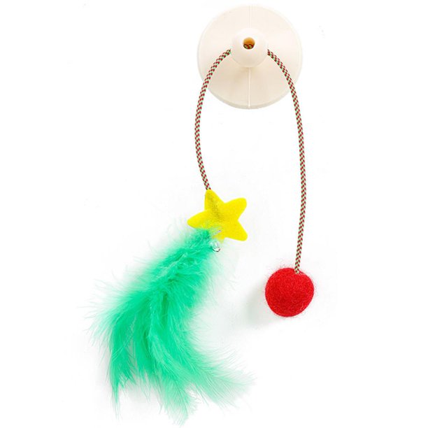 Succionador De Navidad Para Gato, Campana Autocurativa, Juguete Divertido, Palo Para Gato, Juguete Elástico Para Gato, Pluma, Artefacto Divertido Para Gato Cateissary HA015287-00