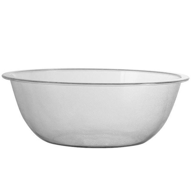 HINTRMENT Shallow Serving Bowl Transparent PC Food Serving Dish Family Kitchen Use 1Set