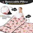 thumbnail image 3 of Princess and Fairy Pink Pattern Teens Toddler Nap Mat with Pillow, Sleeping Mat Bag for Preschool Daycare 59"x22", 3 of 4