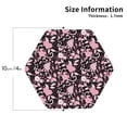 thumbnail image 2 of KLL Drink Coasters Set Hexagon of 4,PU Leather Absorbent Coasters Set Decorative Coffee Cup Coasters Housewarming Gift for Home Decor-Daisies Flowers, 2 of 5