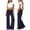 Navy, variant on Womens Coral Fold Over Pants 2026 Wide Leg Loose Fit Coral Foldover Yoga Pants Ruched Waist Boot Cut (White, XXL)