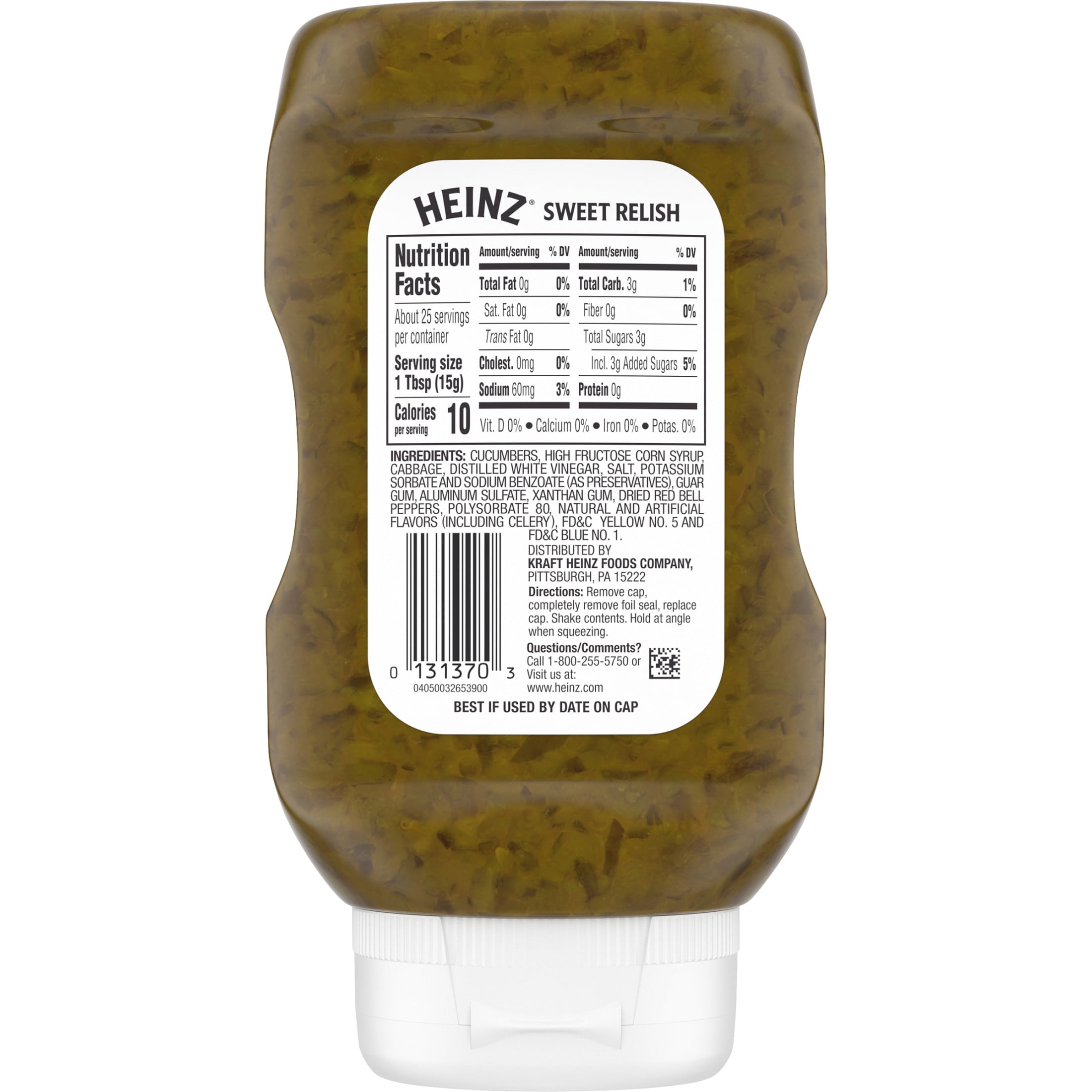 Heinz Sweet Relish, 12.7 oz Bottle