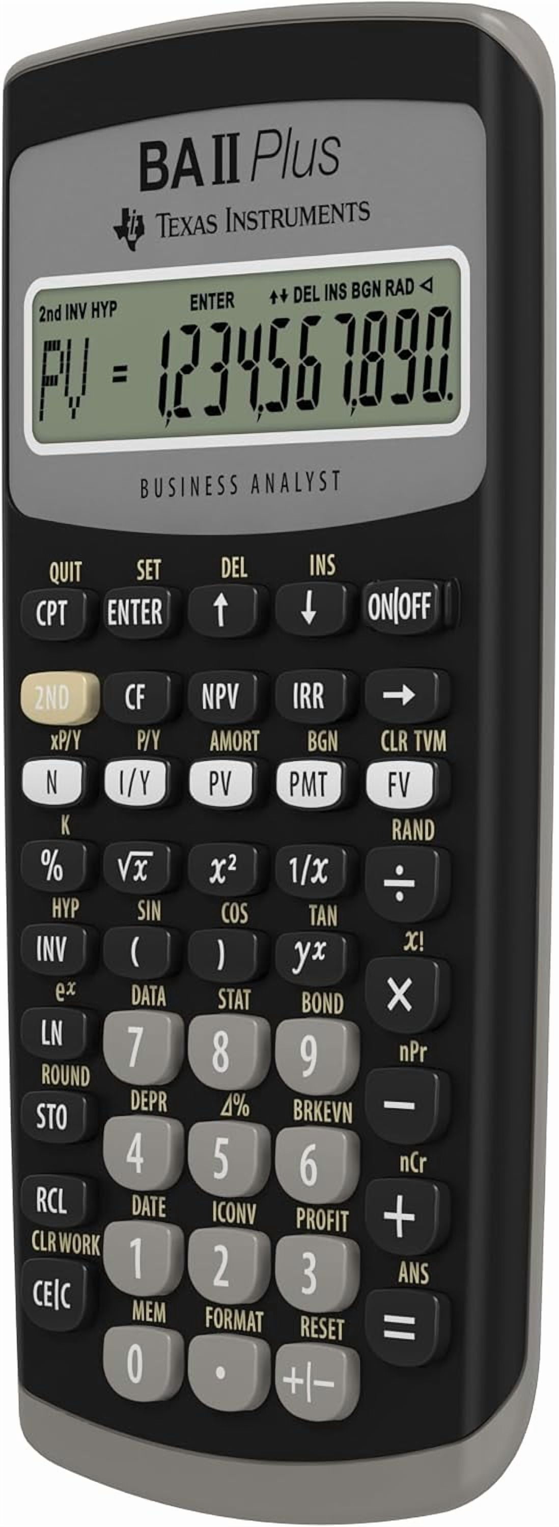 BA II Plus Financial Calculator, Black Medium