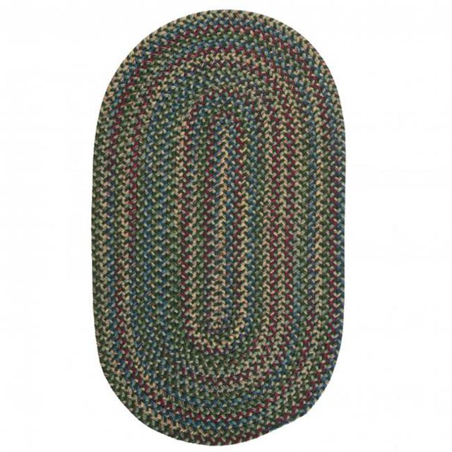 Colonial Mills WY26R096X132 8 x 11 ft. Worley Oval Area Rug, Dark Green