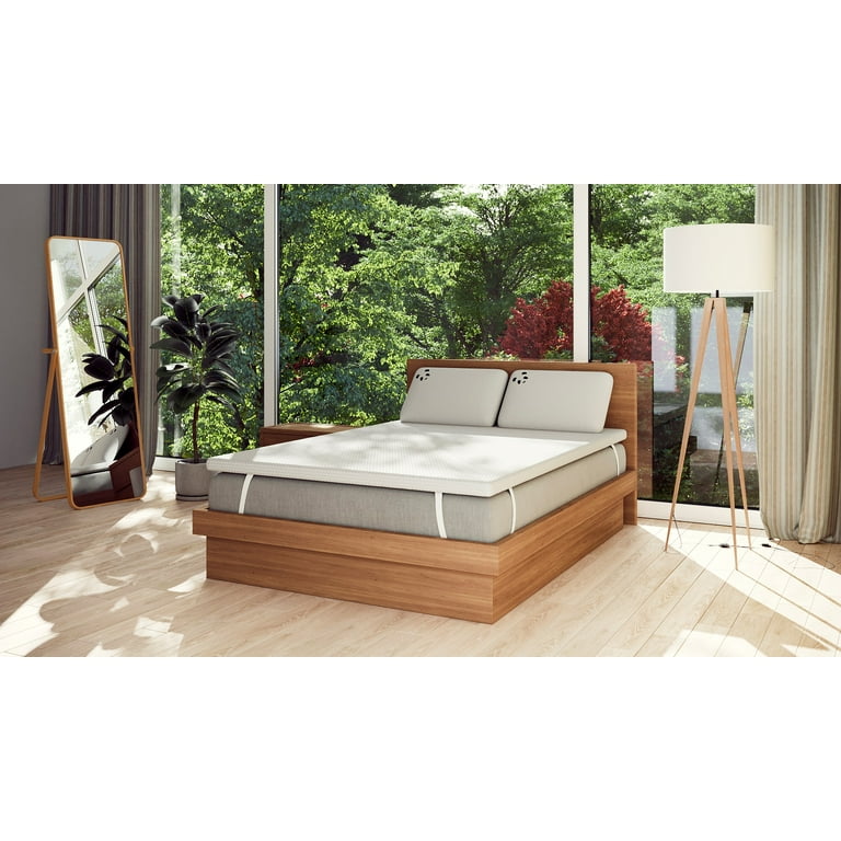 Panda Bamboo 2 inch Memory Foam Mattress Topper King White