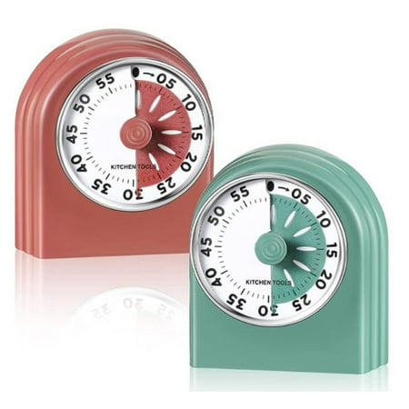

2 Pieces Timer for Kids Kitchen Timer Magnetic Cooking Timer Loud Timer Mechanical Timer 60 Mins Kitchen Countdown Timer