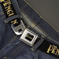 thumbnail image 2 of DC Comics Belt, Seatbelt Buckle Belt, DC Batman Villain the Penguin Poses and Title Logo Black, 34 to 52 Inches, 2 of 9