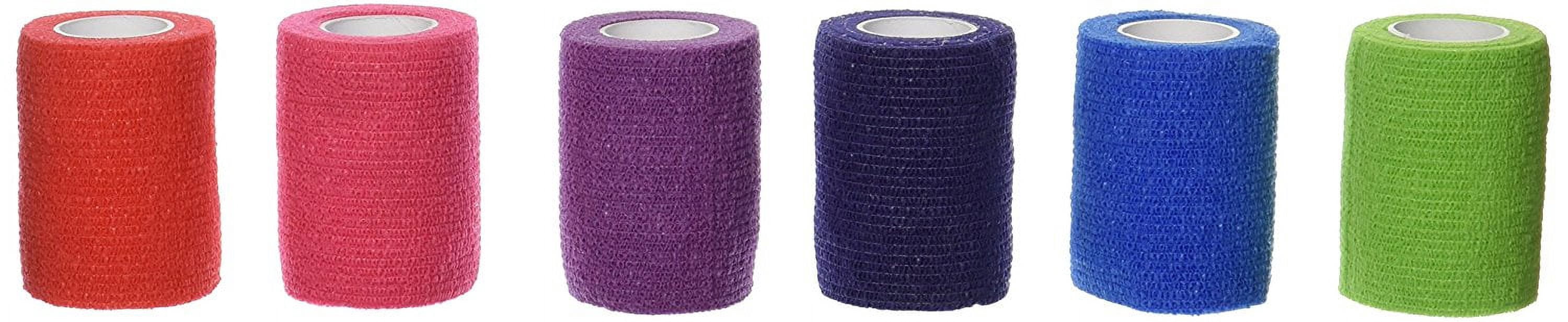 Ever Ready First Aid Self Adherent Cohesive Bandages, Rainbow, 24 Count