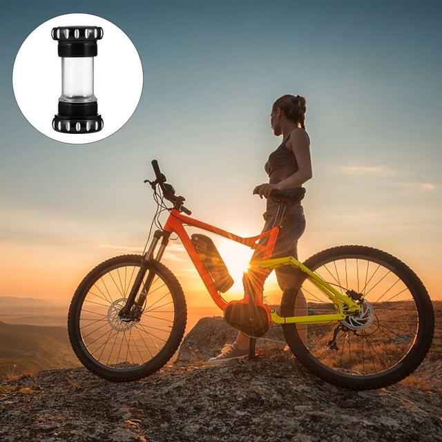 OULII Axe Inférieur de Roulement Étanche en Aluminium Noir pour Vélo avec Conception Filetée Intégrée