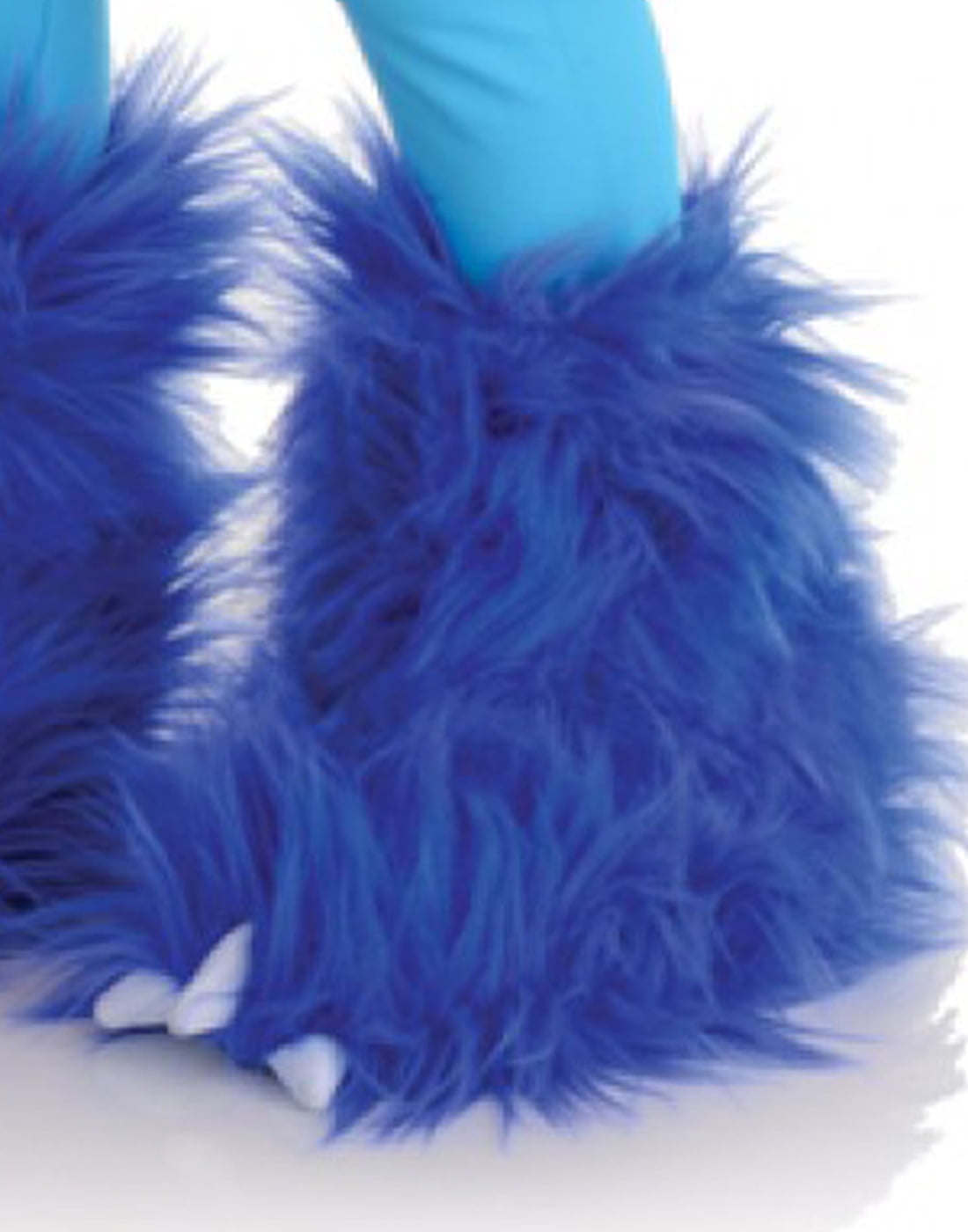 Blue Monster Fuzzy Furry Boots Kids Animal Halloween Costume Shoes
