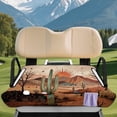 thumbnail image 3 of Yuyamidu Desert Cactus Golf Cart Seat Covers for 2-Seats Sunset Golf Cart Seat Towel Blanket with 4 Front Pockets Universal Breathable Club Car Accessories for All Season Protection, 3 of 7