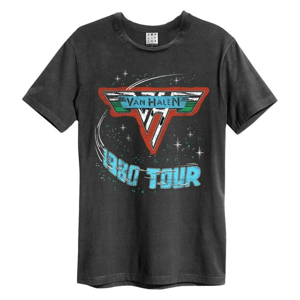 Amplified - Camiseta 1988 Tour Van Halen para Adultos Unisex (Carbón)