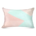 thumbnail image 3 of Pastel Geometric Triangles 20x40" Plush Pillow Case, Zippered Bed Pillow Cover for All Seasons Use, 3 of 9