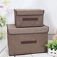 thumbnail image 2 of Injueey Caja de almacenamiento plegable de 2 uds., cesta de ropa de tela no tejida rectangular, juguetes Almacenamiento y organización del hogar Café, 2 of 6