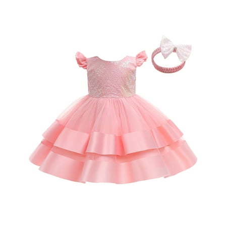 

Toddler Princess Tulle Flower Dress Baby Girls Birthday Wedding Party Dresses