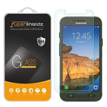 [2-Pack] Supershieldz Samsung Galaxy S7 Active Tempered Glass Screen Protector, Anti-Scratch, Anti-Fingerprint, Bubble