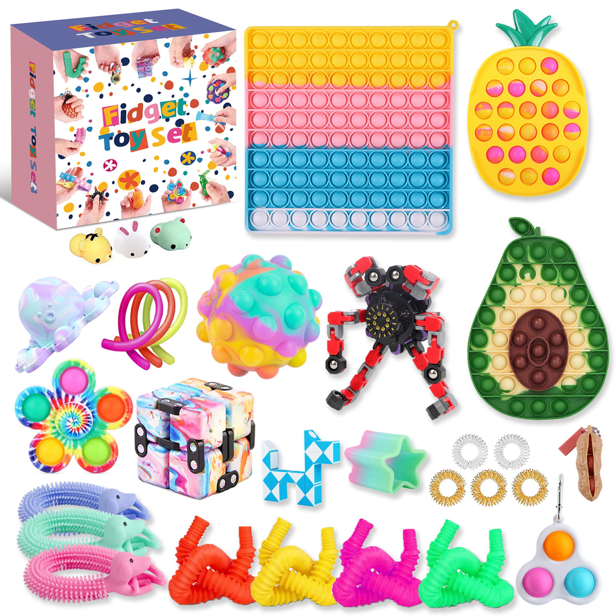 Sensory Fidget Toys Set, 36 Pcs Stress Relief Relaxing Toys Kit Holiday Gift