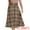 Brown, variant on Women's High Elastic Waist Fall Winter A-Line Midi Skirt XL Brown