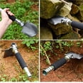 thumbnail image 4 of Pala plegable para botellas, abridor de herramientas multifuncional, pala de acero al carbono para acampar, senderismo, jardinería, herramienta de atrincheramiento de supervivencia con, 4 of 7