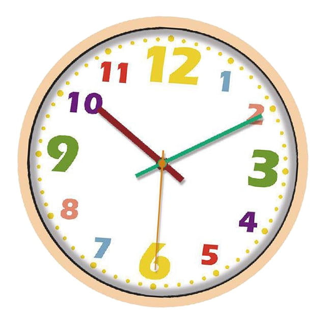 Reloj de Pared Silencioso Macarena Marco Amarillo
