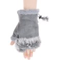 thumbnail image 2 of Mujeres Adolescente Clásico Invierno Cálido Piel de Conejo Manos Muñeca Calentador Mitones (Gris) JAMW Sencillez, 2 of 5