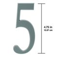 thumbnail image 2 of Whitehall Products 11225 DeSign-it Number Standard Plaque - Brushed Nickel, No. 5, 2 of 5