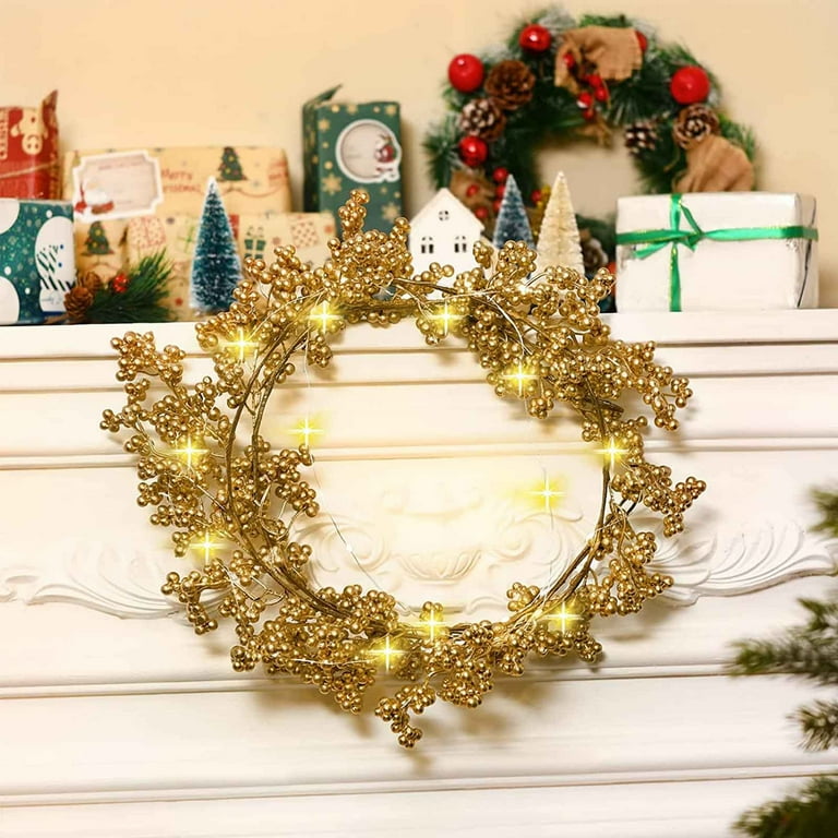 Marco Paul 6ft Christmas Garland – White Winter Berry – Artificial Holiday Decoration
