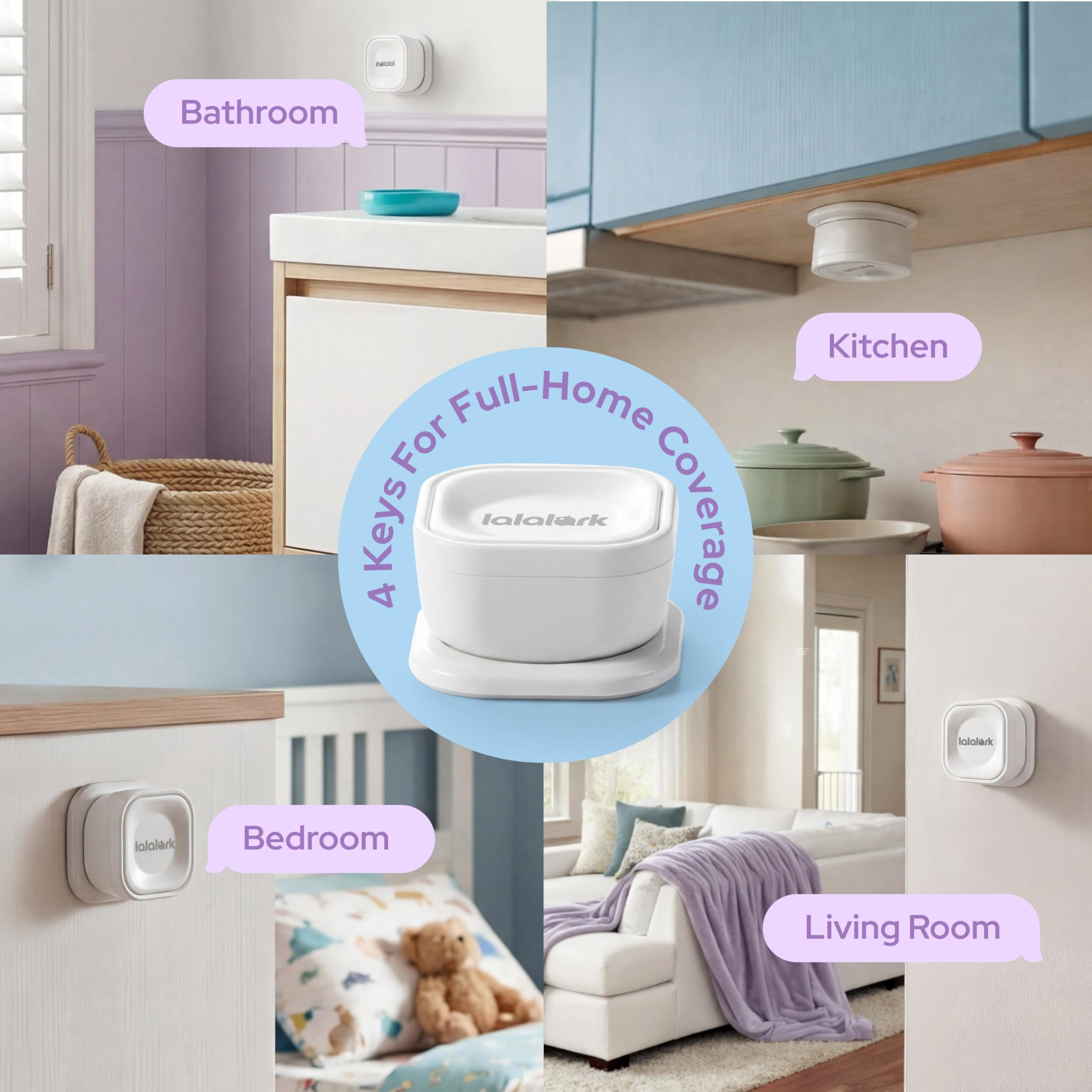 Lalalark 24 Pack Magnetic Cabinet Locks with 4 Keys, Adhesive Child Proof Latches for Baby Safety, Easy Installation No Tools Required for Cabinets, Drawers, and Doors