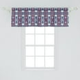 thumbnail image 2 of Ambesonne Aztec Window Valance, Rhythmic Modernized Tribal, 54" X 18", Coral Purple, 2 of 3
