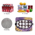 thumbnail image 4 of Lunch Bag Portable Crossbody Meal Bag Cooler Bag Insulated Lunch Bag Food Bag Handheld & Crossbody Design Super Cool Purple Leaf, 4 of 6