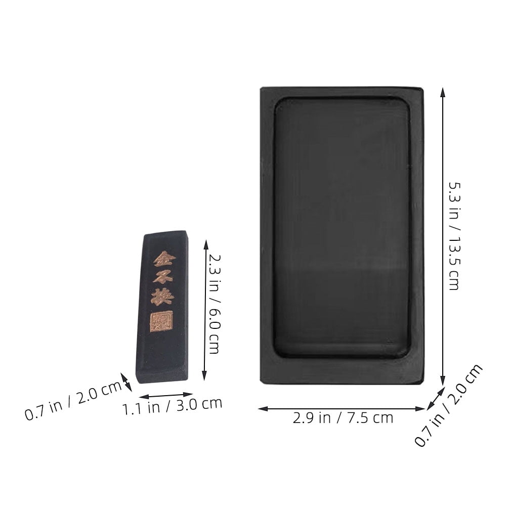 LEORX Permanent Inkstone for Writing Chinese Calligraphy Inkstone Rough Stone Student