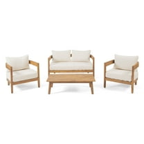 Noble House Brooklyn Outdoor 4 Seater Chat Set Teak
