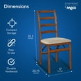 thumbnail image 3 of MECO Stakmore Shaker Ladderback Upholstered Seat Folding Chairs, Cherry (2 Pack), 3 of 9