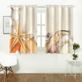 thumbnail image 2 of MKHERT Group Of Seashells Window Curtains Kitchen Curtain Room Bedroom Drapes Curtains 26x39 inch, 2 Piece, 2 of 3