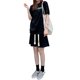 thumbnail image 1 of Mujer Quinto Pantalones deportivos Cintura alta Cordón Piernas anchas Estilo casual Pantalones cortos de verano, 1 of 5