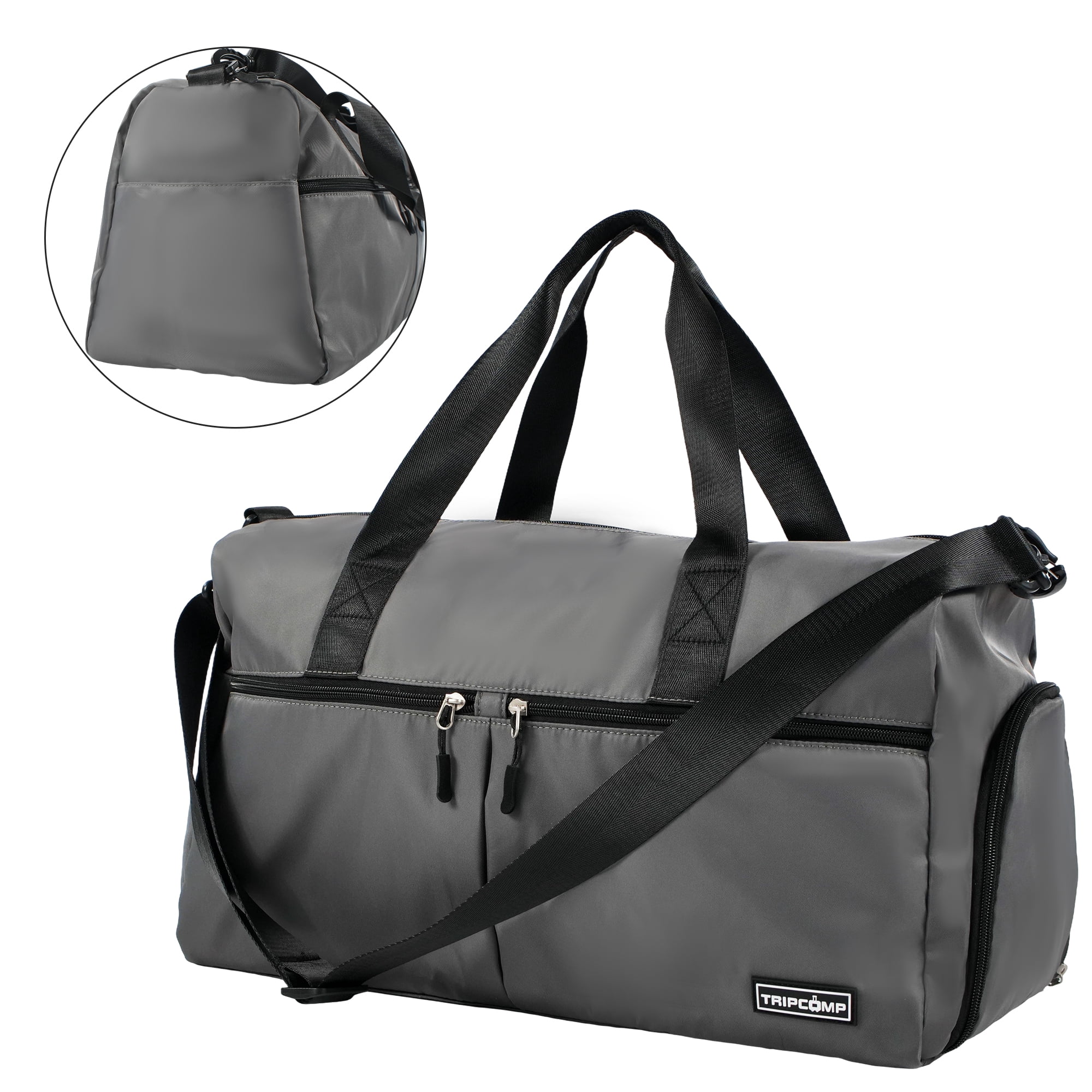 Tripcomp 7-Piece Hardside Luggage Set, Lightweight Suitcase with Spinner Wheels, TSA Lock and Travel Bag,Grey