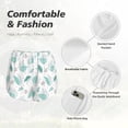 thumbnail image 6 of Lsque Leaf Print Green Printed Women's Running Shorts with Liner Pockets,Elastic Quick Dry Workout Athletic Gym Yoga Shorts,Womens High Waist Shorts-Small, 6 of 9