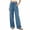 Blue, variant on Horkkom Drawstring Pants Women Cotton Elastic Waist Pants Casual Loose Pleated Pants with Pockets L