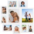 thumbnail image 3 of Icona Bay Combination White Picture Frames Set - 10 PC (Four 4x6, Four 5x7, Two 8x10), Impresia Collection Multi-Pack, Simple Modern Design for Wall Gallery, 3 of 4
