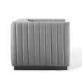 thumbnail image 4 of Modway Conjure Tufted Armchair Upholstered Fabric Set of 2 in Light Gray, 4 of 8