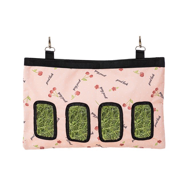 Bolsa de hierba para mascotas, bolsa de alimentación colgante para conejos, hámsteres, pequeñas mascotas, bolsa de alimentación para conejillos de indias Totoro