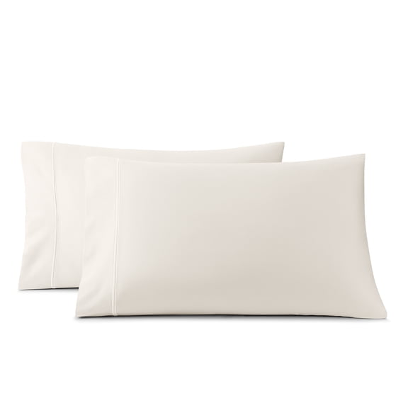 Wamsutta 1846 650 Thread Count Gardenia Egyptian Giza Cotton Sateen Pillow Cases, Queen (2 Count)