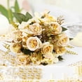 thumbnail image 5 of Retro Artificial Rose Hydrangea Berry Bouquet Champagne 30cm for Wedding Home Desktop Vase Decor, 5 of 9