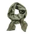 thumbnail image 2 of WREESH Womens Elegant Neckerchief Half-Circle Cotton and Linen Scarf Silk Scarf Fashion Versatile Neckerchief Head Scarf with Accessories Scarf Green, 2 of 4