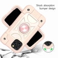 thumbnail image 4 of Dteck For iPhone 12 Pro Max Ring Stand Heavy Duty Slim Shockproof Hybrid Rugged Drop Protective Cover, Rosegold, 4 of 8