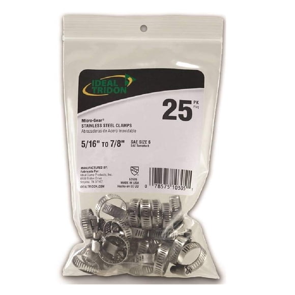 Abrazaderas de manguera IDEAL 6260650 de acero inoxidable niquelado